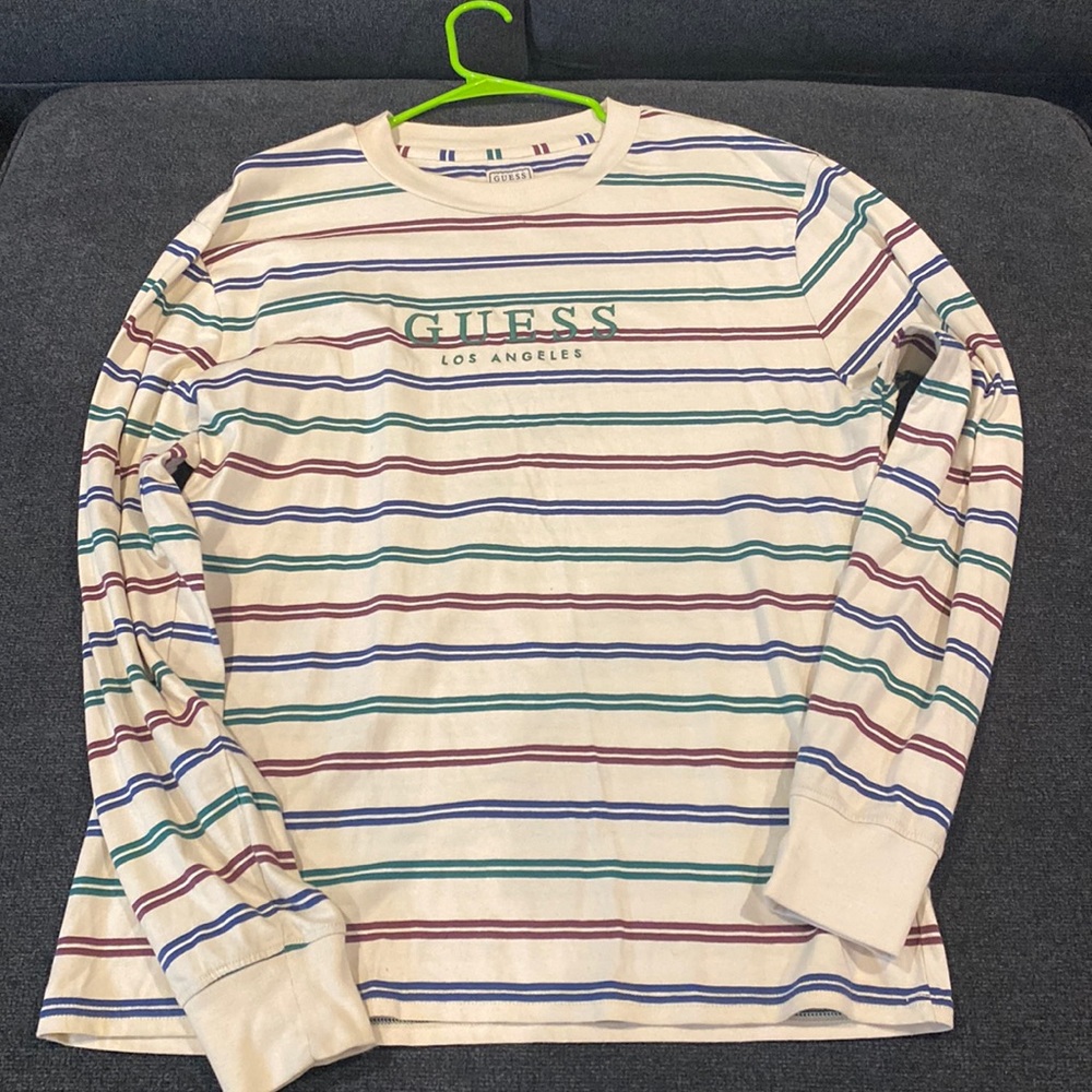 Vintage Long Sleeve Strip Guess Shirt size M